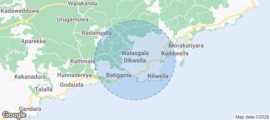Dickwella Airbnb map
